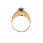 Bague or jaune saphir et diamant(s) 