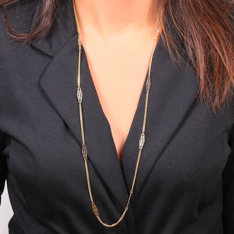 collier or jaune 
