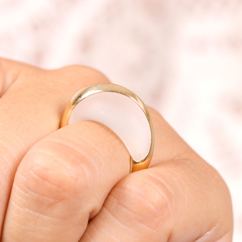 Yellow gold quartz ring 7.08g