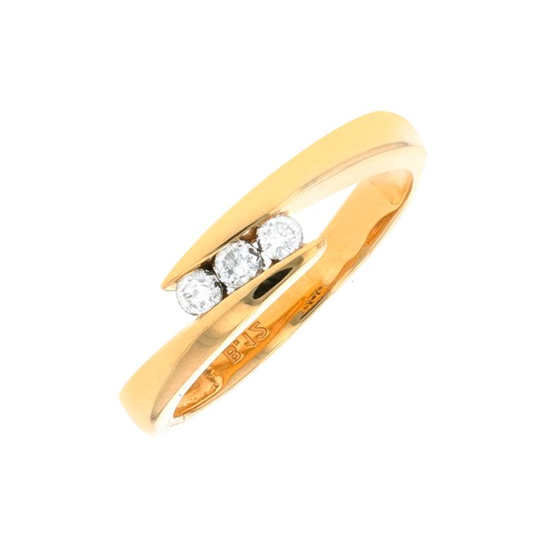 Bague or jaune diamant (s)