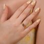Bague or jaune saphir et diamant(s) 