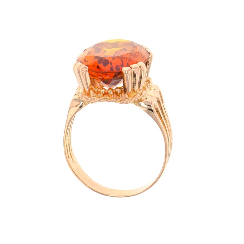 Bague or jaune Saphir de synthèse