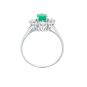 Bague or gris émeraude et diamant(s) 