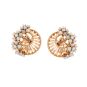 Boucles d'oreilles or jaune diamant,P.fine opales