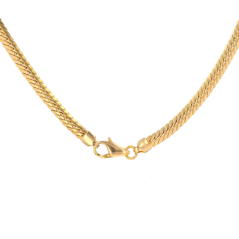 Collier maille anglaise or jaune 
