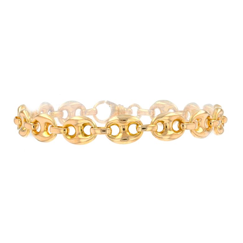 Bracelet grain de café or jaune