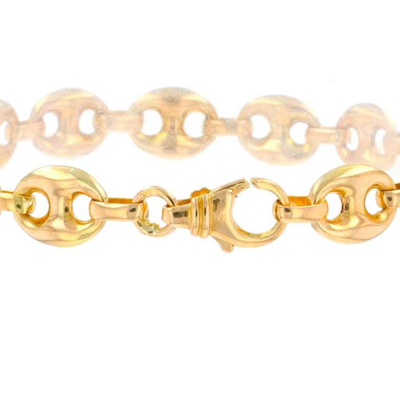 Bracelet grain de café or jaune 
