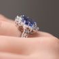 Bague or gris saphir et diamant(s) 