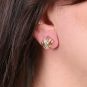 Boucles d'oreilles or bicolore rubis et diamant(s) 