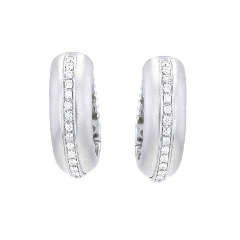 Boucles d'oreilles or gris diamant (s)