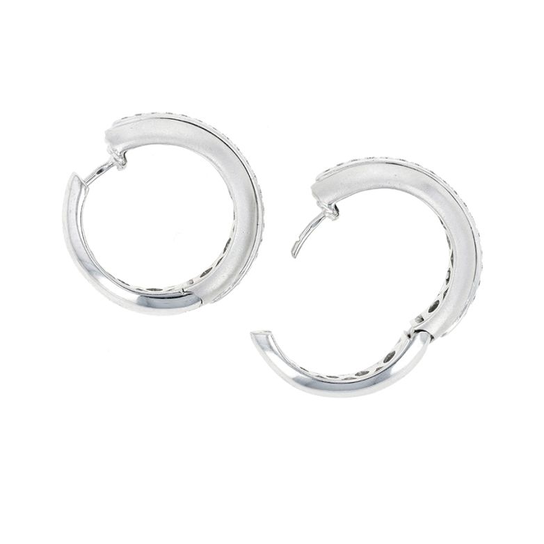 Boucles d'oreilles or gris diamant (s) 