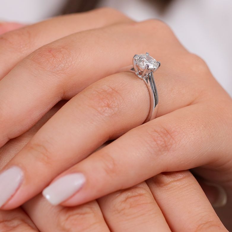 Solitaireor gris diamant (s) 1.64ct. G/VS2 certifié LFG