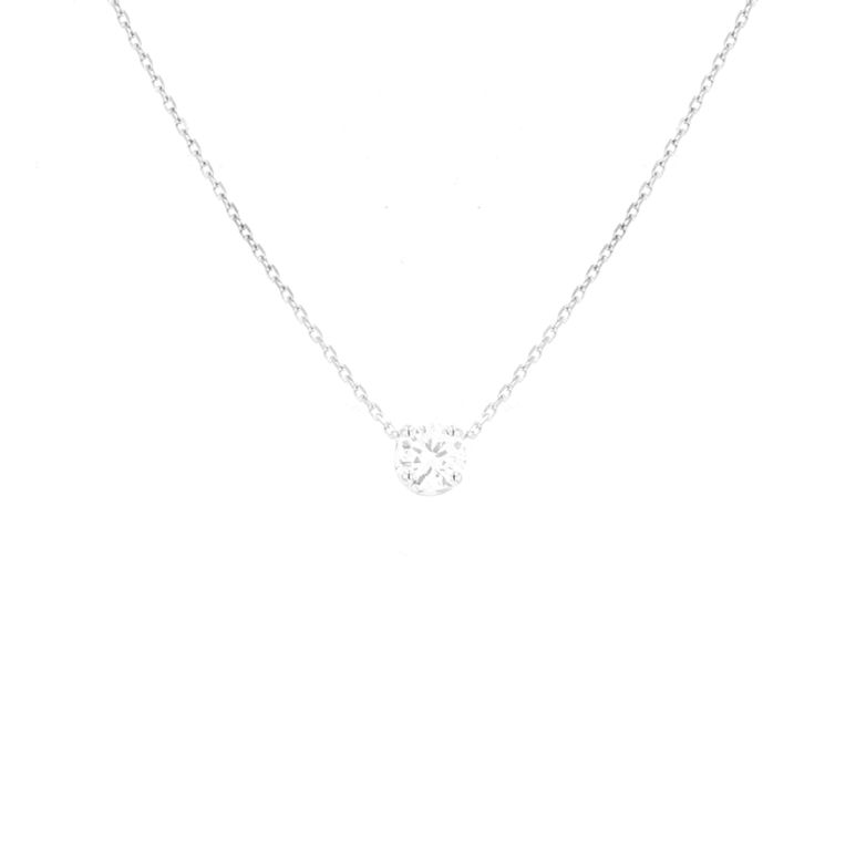 Collier or gris diamant (s)