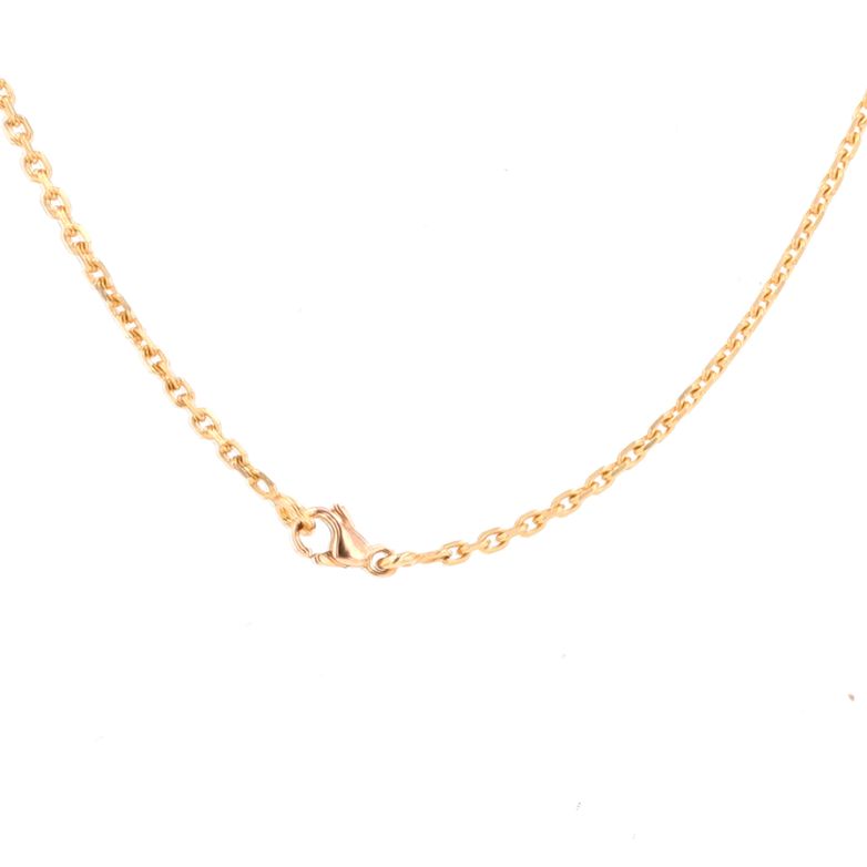 Collier maille forçat or jaune diamant (s) 