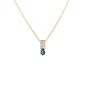 collier or bicolore saphir et diamant(s)