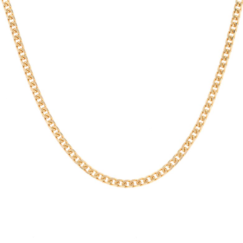 Chaine maille gourmette or jaune