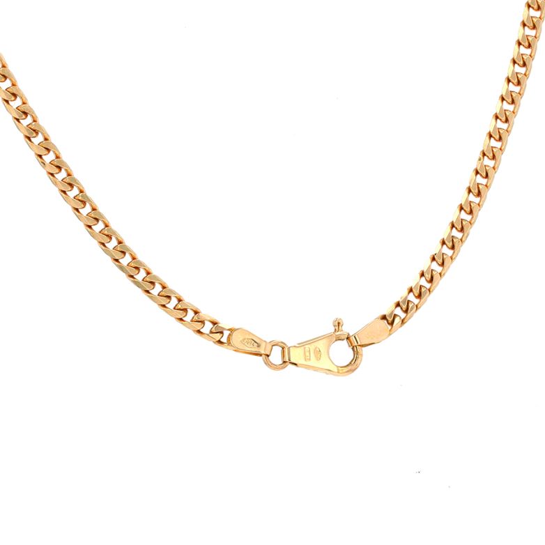 Chaine maille gourmette or jaune 