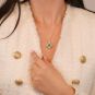 collier or jaune émeraude et diamant(s) 
