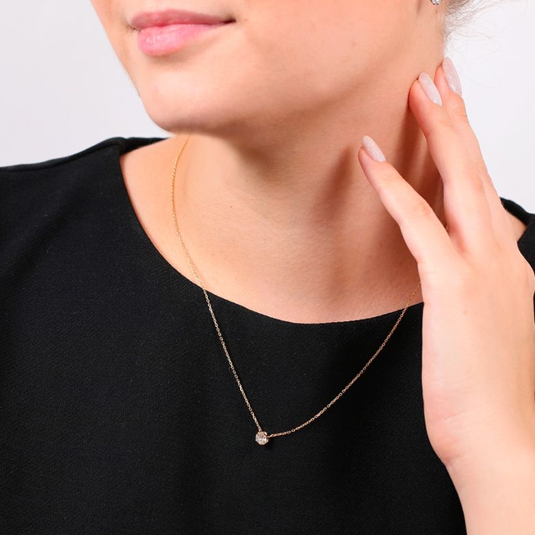 Collier or jaune diamant (s) 