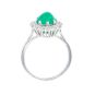 Bague or gris émeraude et diamant(s) 