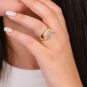 Bague or jaune diamant(s) t. ancienne 