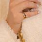 Bague or bicolore saphir et diamant(s) 