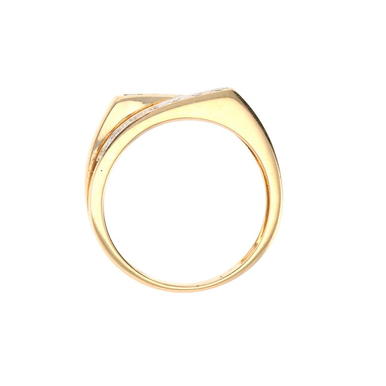 Bague or bicolore saphir et diamant(s) 