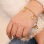 Bracelet maille fantaisie or jaune 