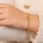 Bracelet maille fantaisie or jaune 