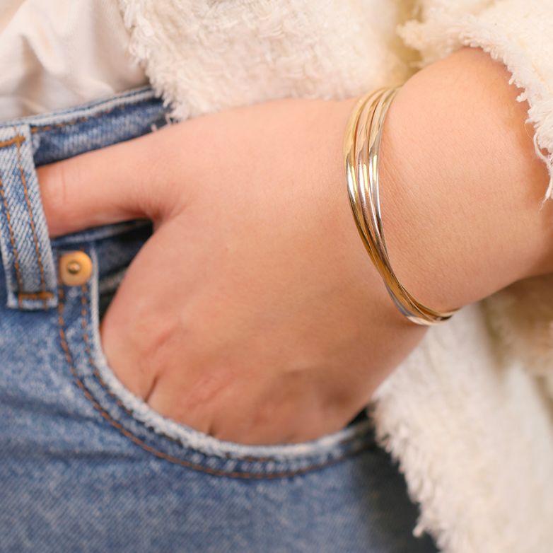 Bracelet or jaune, rose, blanc 