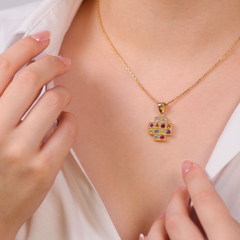 Pendentif or jaune diamant,P.fine 