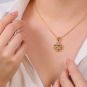 Pendentif or jaune diamant,P.fine 