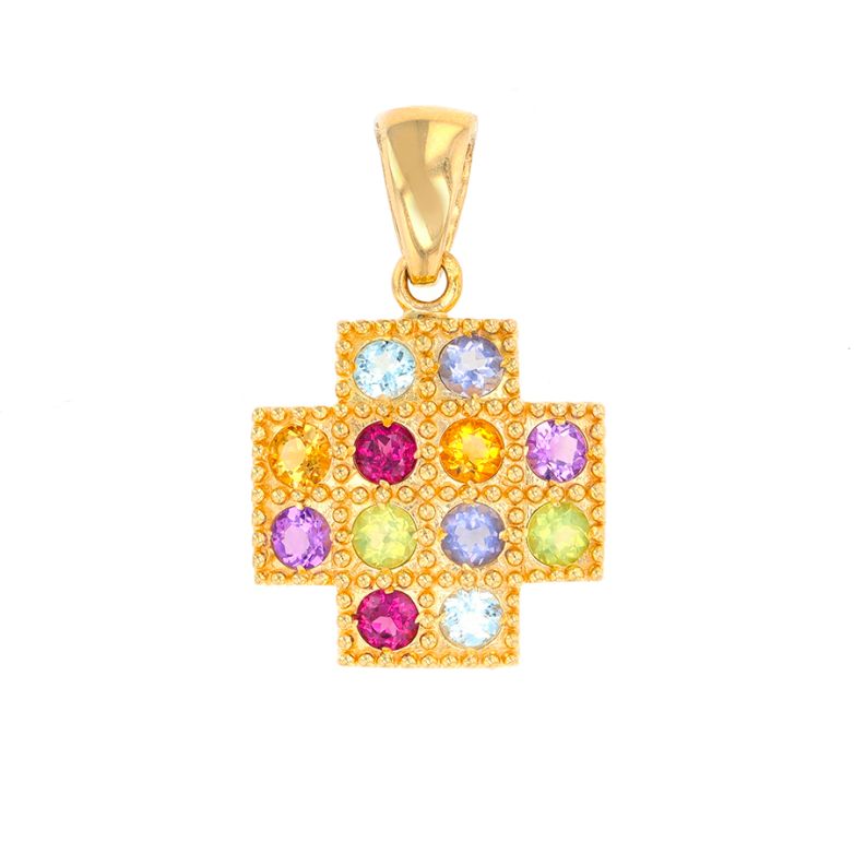 Pendentif or jaune diamant,P.fine