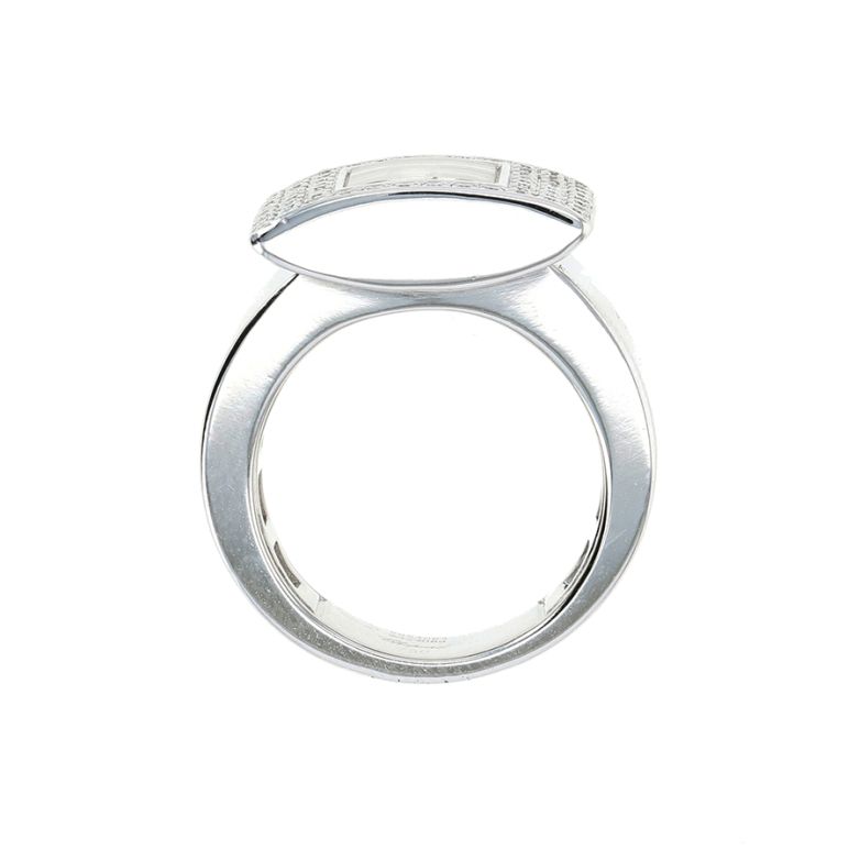 Bague or gris diamant (s) signé 