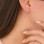 boucle d'oreille or jaune diamant 