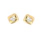 boucle d'oreille or jaune diamant