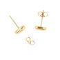 boucle d'oreille or jaune diamant 