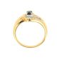 Bague or jaune diamant saphir 