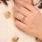 Bague or jaune diamant 
