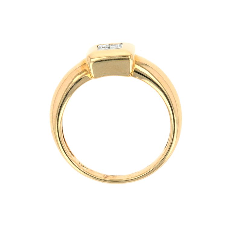Bague or jaune diamant 