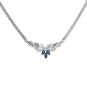 collier or gris saphir et diamant(s)
