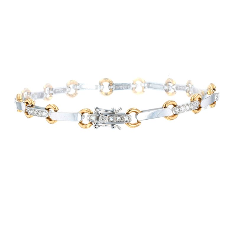 Bracelet or bicolore diamant (s) 