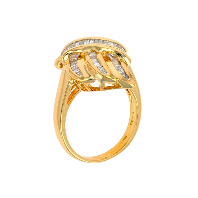Bague or jaune diamant 
