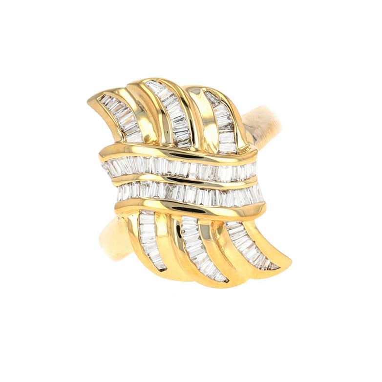 Bague or jaune diamant