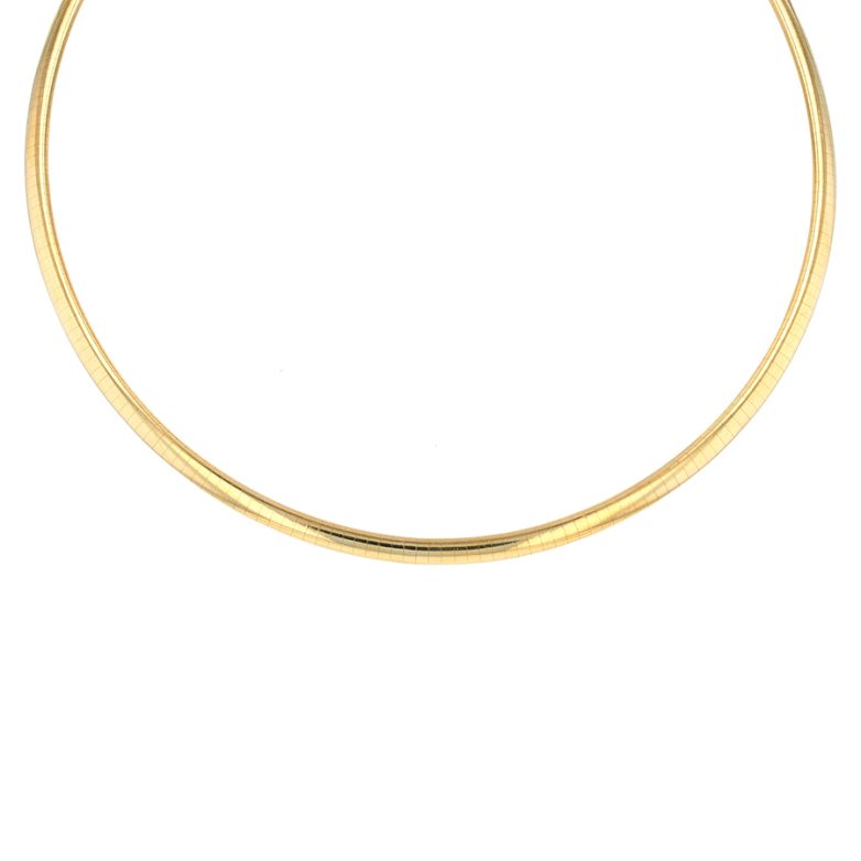 Yellow gold omega link...