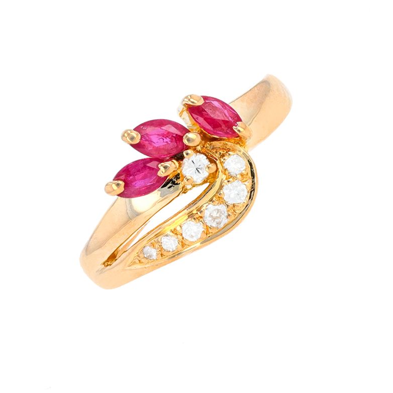 Ring ruby 0.33 carat and...