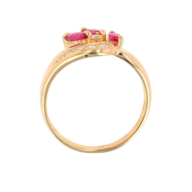 Ring ruby 0.33 carat and...