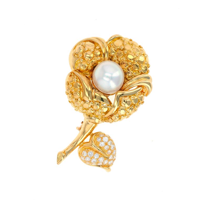 Vintage diamond and pearl...