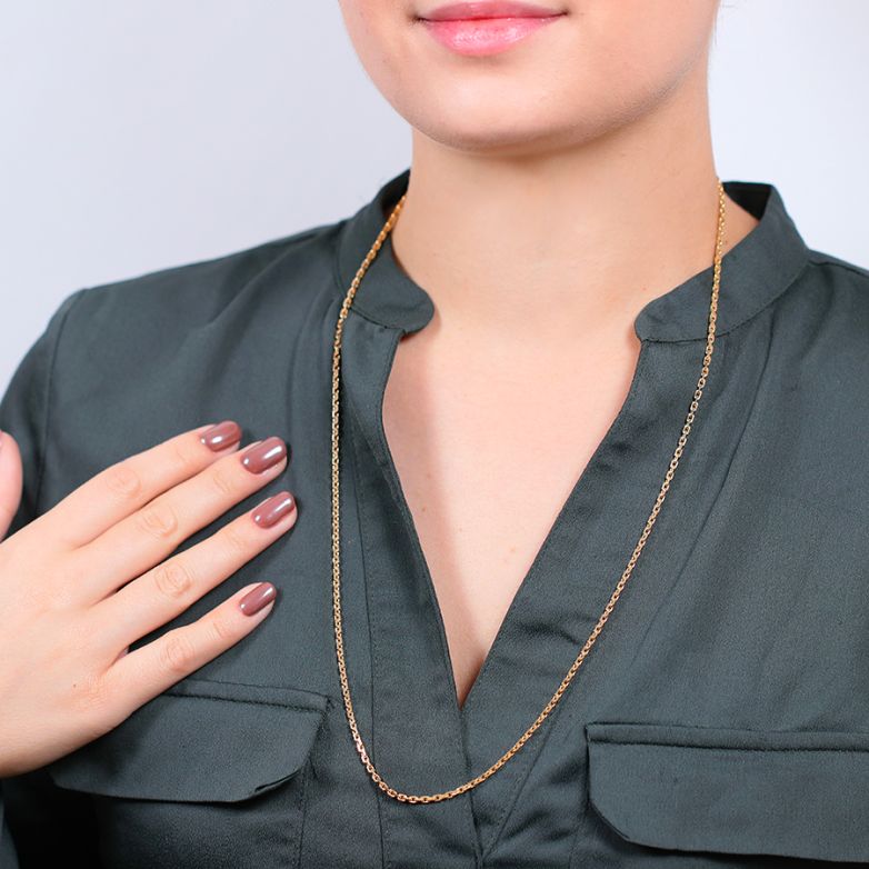 Yellow gold forçat chain...