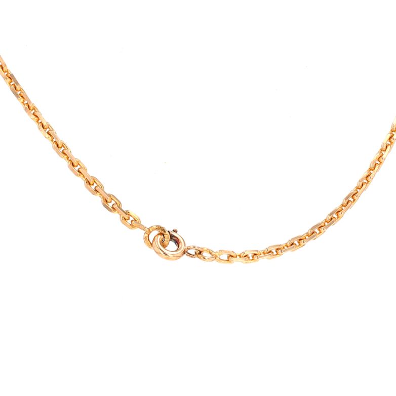 Yellow gold forçat chain...